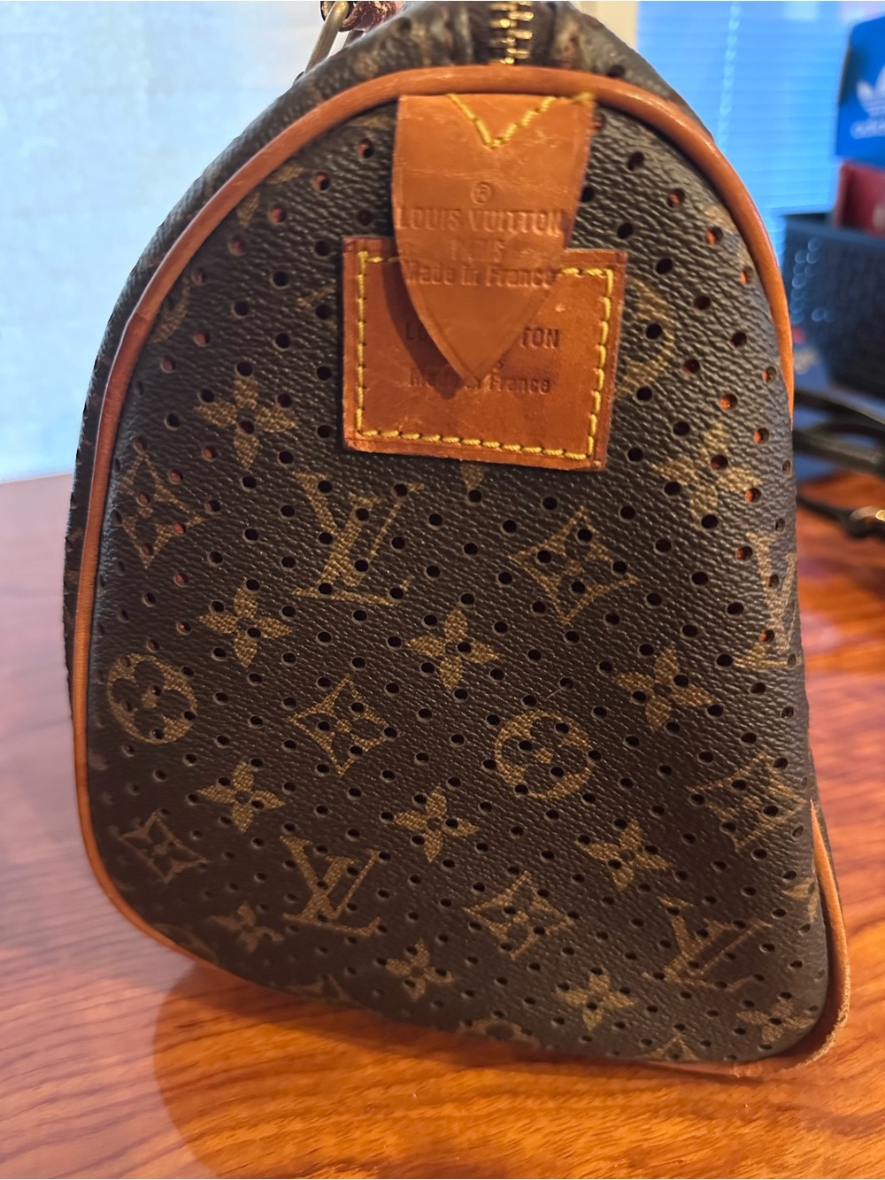 Vintage Louis Vuitton limited edition orange monogram perforated speedy 30 - Picture 8 of 9